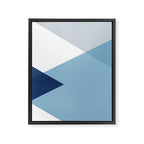 Geometrics - blues & concrete Framed Canvas Print Gallery Image 6