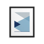 Geometrics - blues & concrete Framed Art Print Gallery Image 5