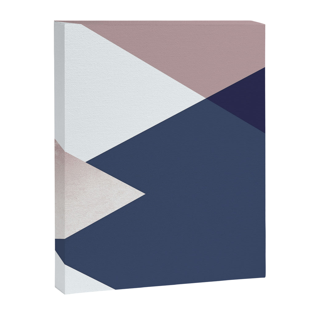 Geometrics - blush indigo rose gold Canvas Print Gallery Image 6