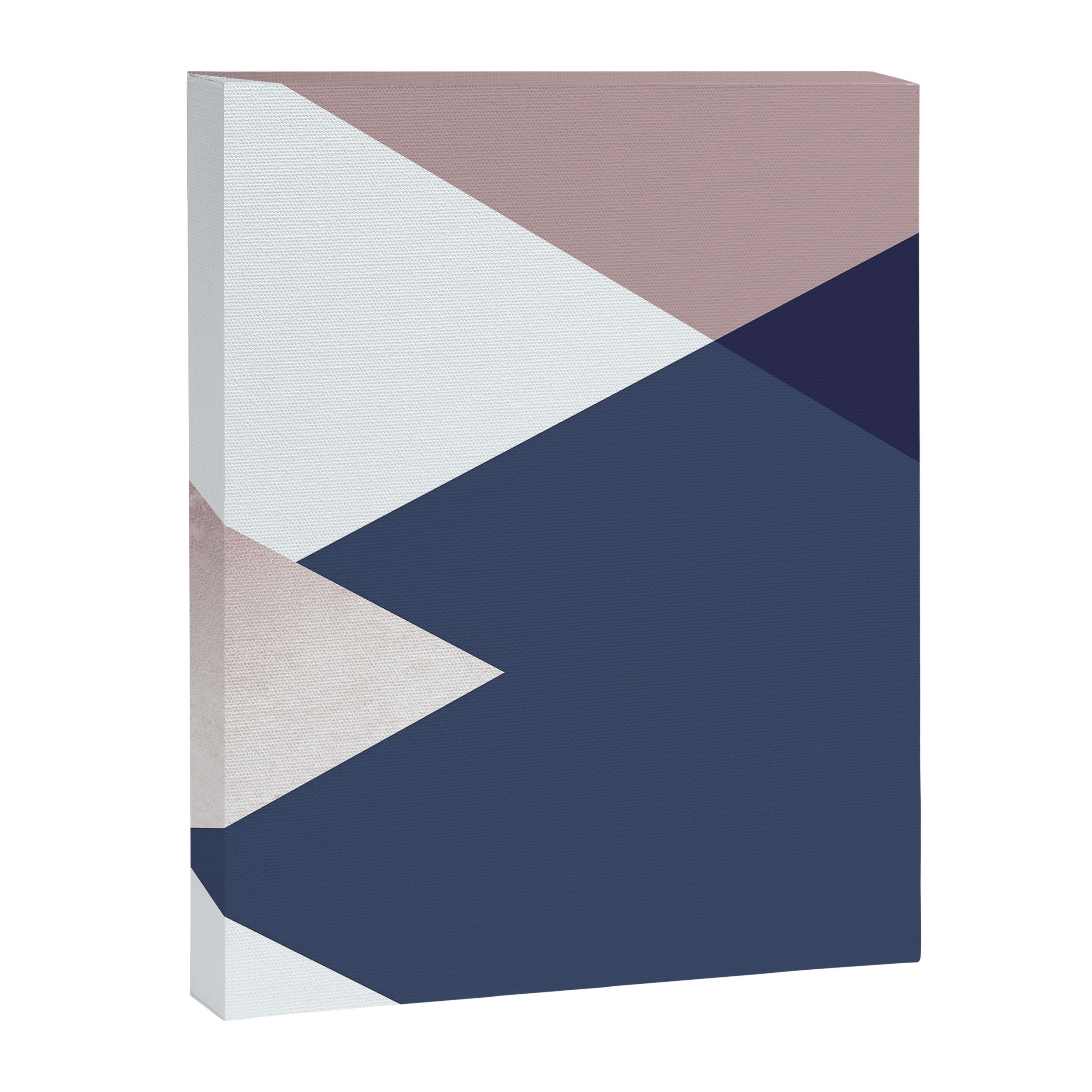 Geometrics - blush indigo rose gold Canvas Print Gallery Image 6