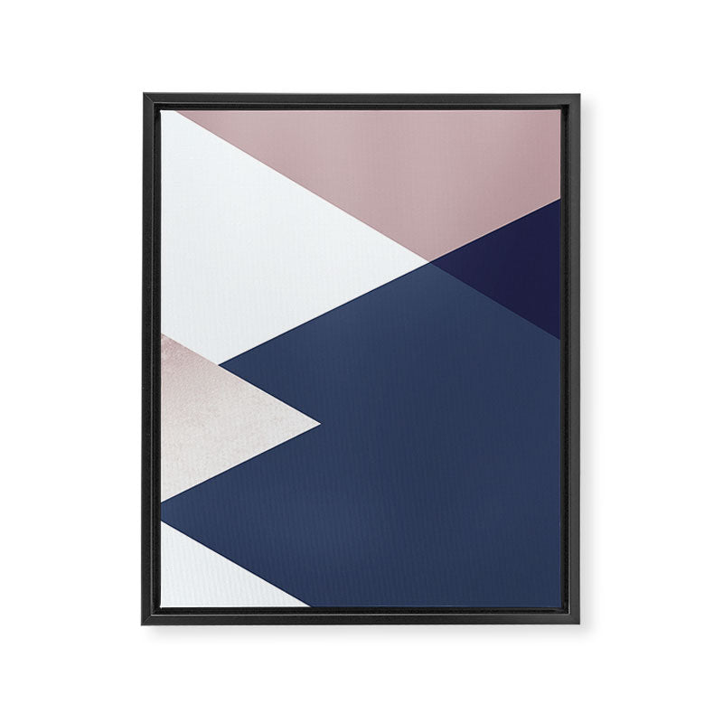 Geometrics - blush indigo rose gold Framed Canvas Print Gallery Image 6
