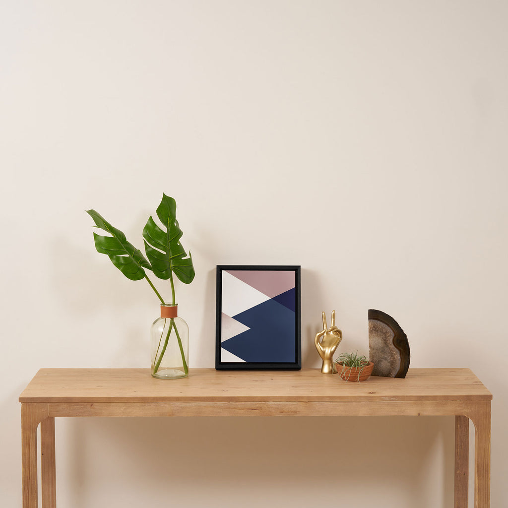 Geometrics - blush indigo rose gold Framed Canvas Print Gallery Image 4