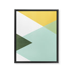 Geometrics - citrus & concrete Framed Canvas Print Gallery Image 8