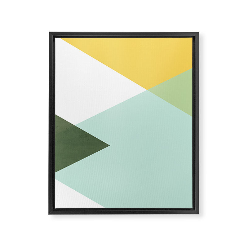 Geometrics - citrus & concrete Framed Canvas Print Gallery Image 8