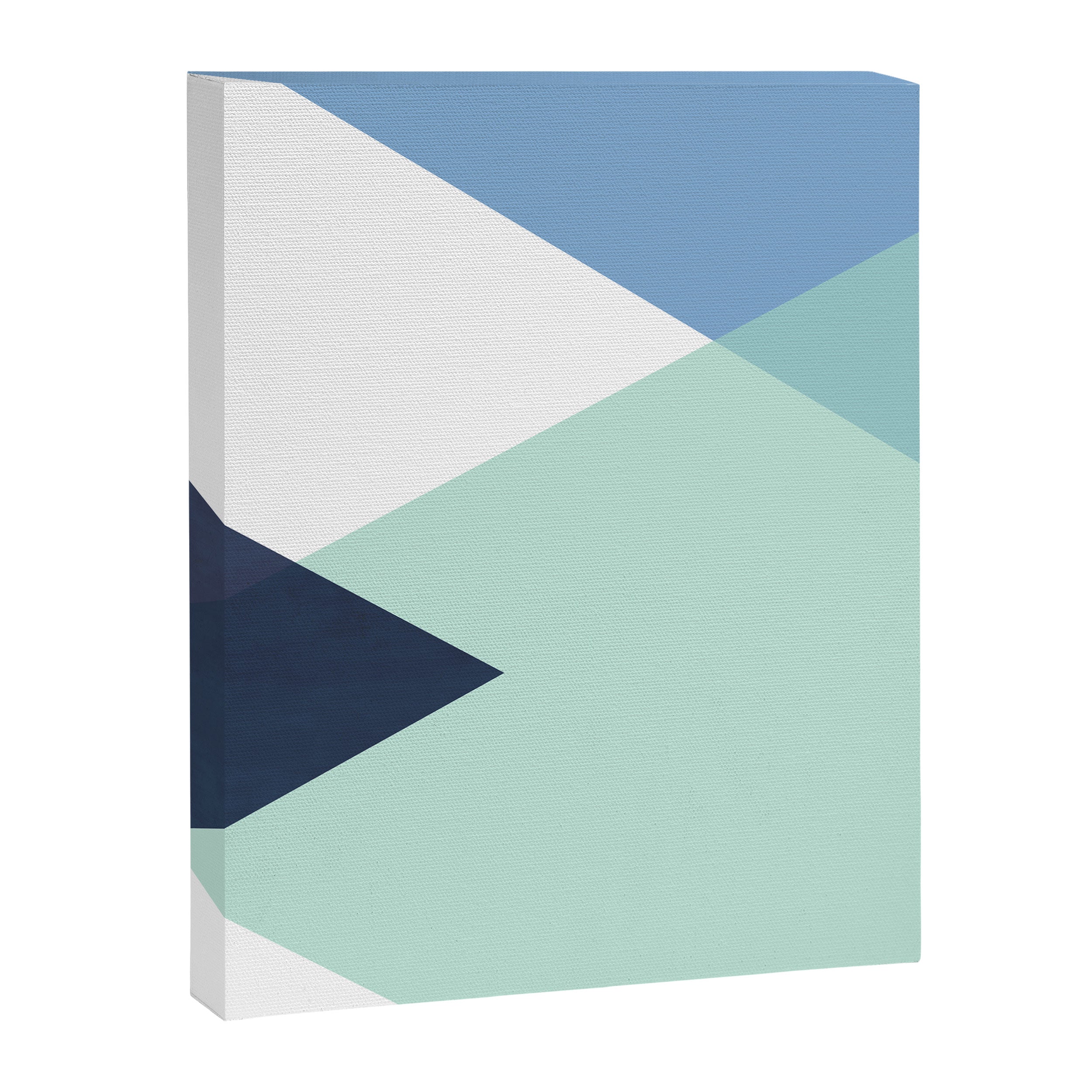 Geometrics - seafoam & blue concrete Canvas Print Gallery Image 6