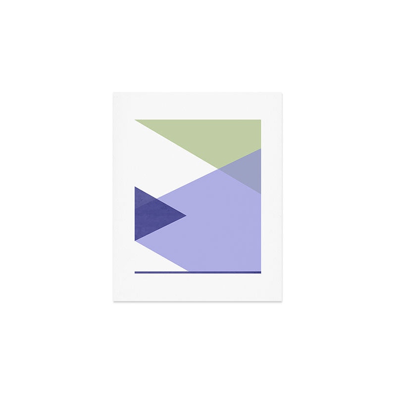 Geometrics - very peri & sage Art Print Gallery Image 1