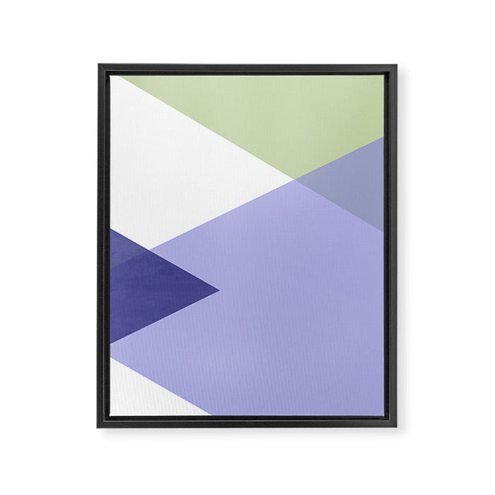 Geometrics - very peri & sage Framed Canvas Print Gallery Image 1