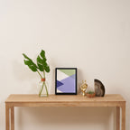 Geometrics - very peri & sage Framed Canvas Print Gallery Image 4