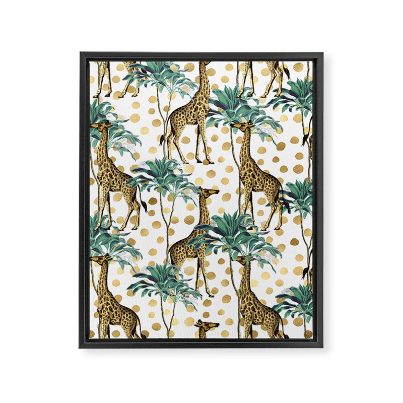 Giraffe Safari Framed Canvas Print Gallery Image 8