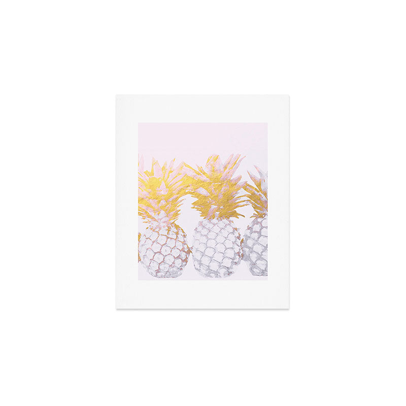 Golden pineapples Art Print Gallery Image 1