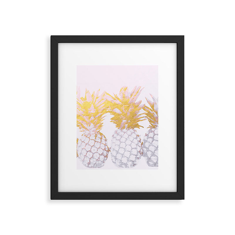 Golden pineapples Framed Art Print Gallery Image 6