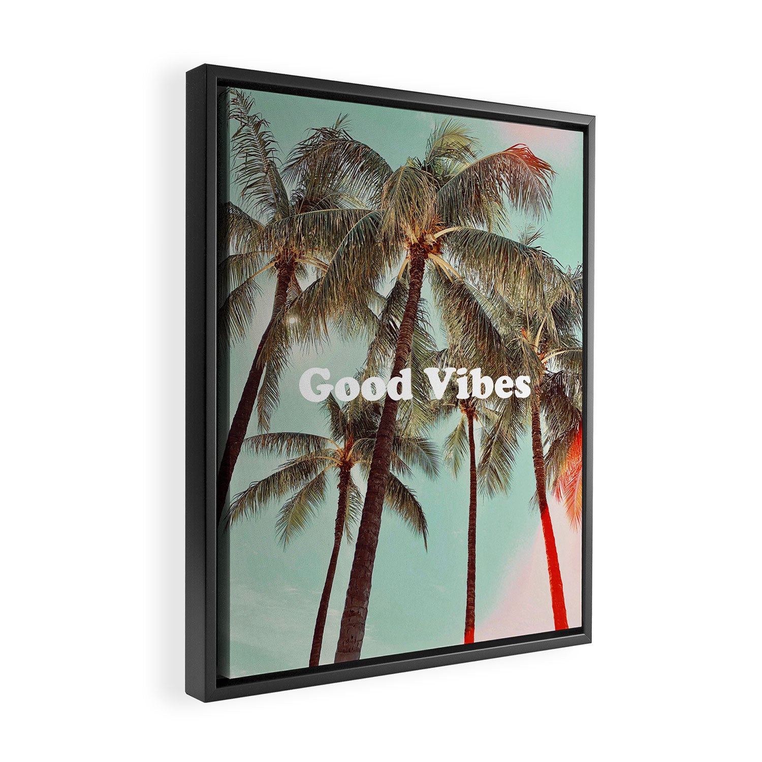 Good Vibes palms Framed Canvas Print Gallery Image 2