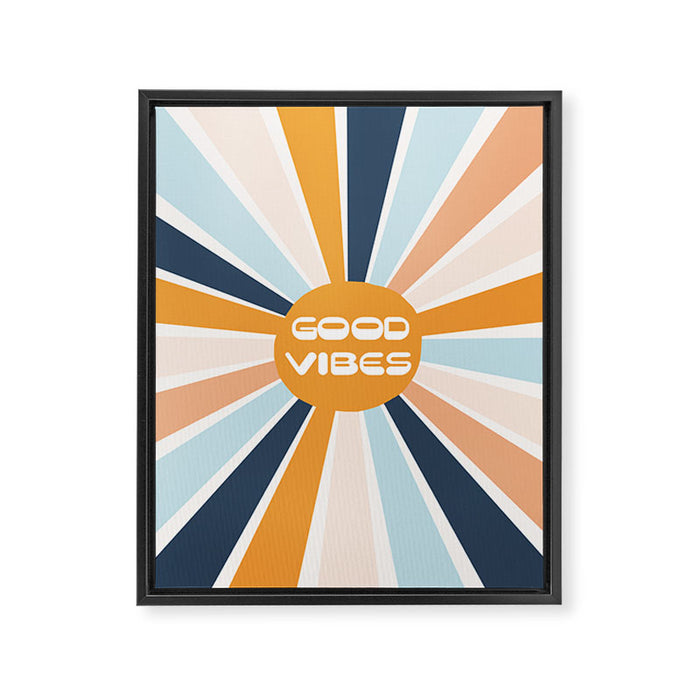 Good Vibes Sunshine Framed Canvas Print Gallery Image 1