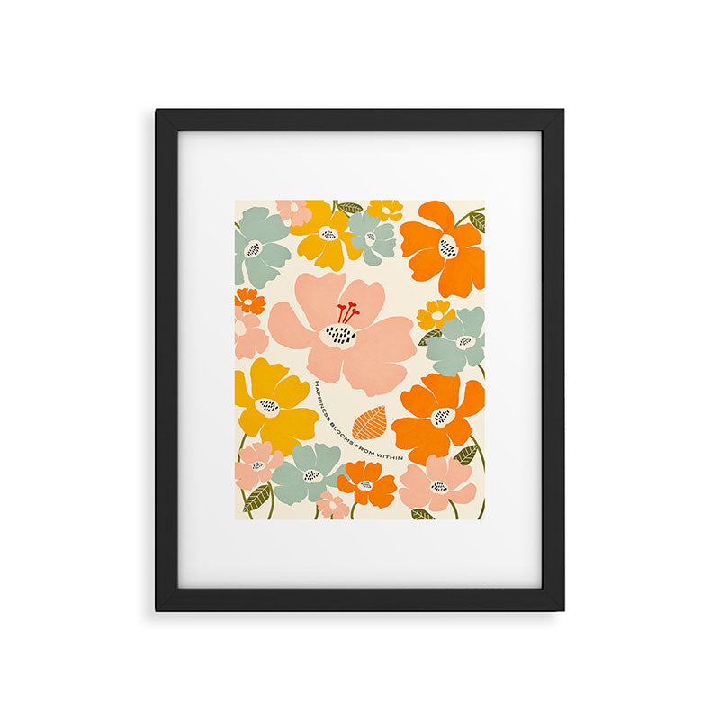 Happiness blooms Framed Art Print Gallery Image 5