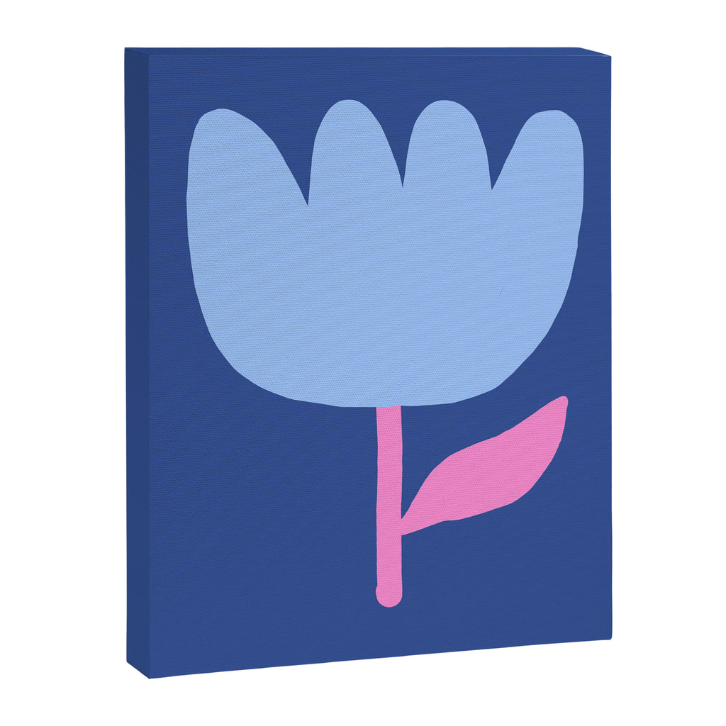 Happy Tulip - blue pink Canvas Print Gallery Image 6