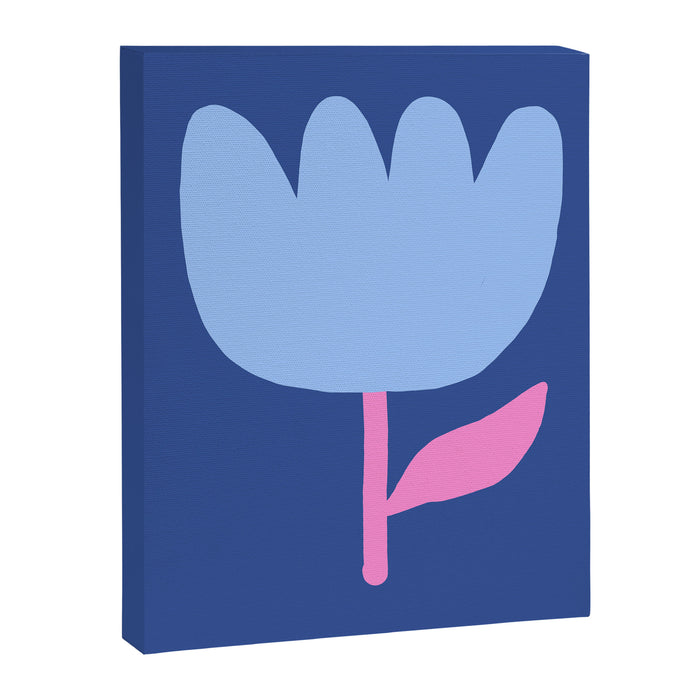Happy Tulip - blue pink Canvas Print Gallery Image 1