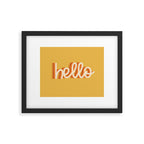Hello - retro Framed Art Print Gallery Image 5