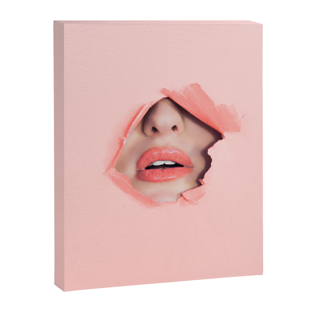 Her lips - coral Canvas Print Gallery Image 8