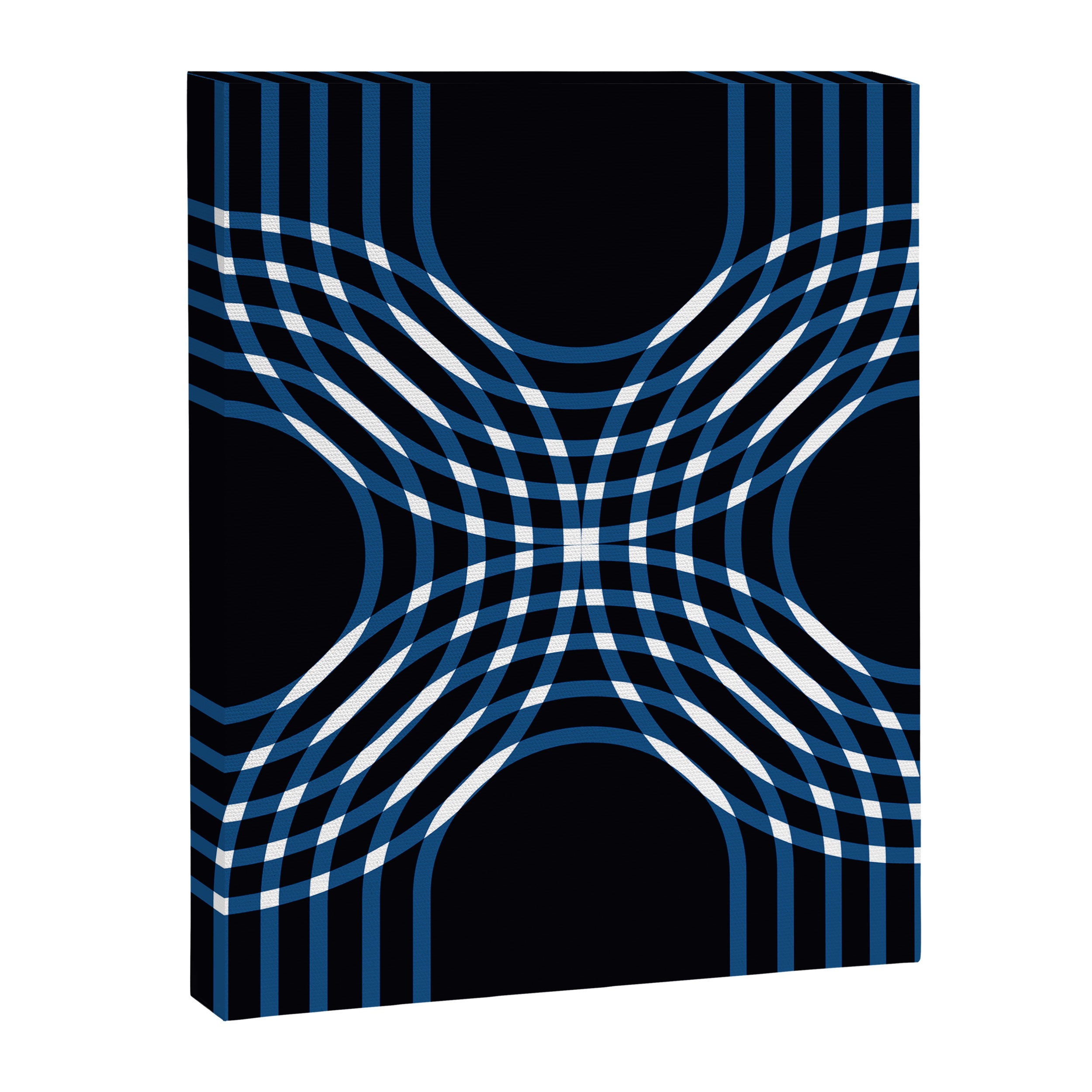Interwoven - blue Canvas Print Gallery Image 6
