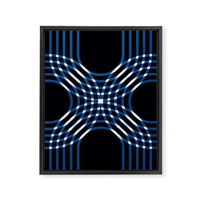 Interwoven - blue Framed Canvas Print Gallery Image 1