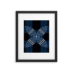 Interwoven - blue Framed Art Print Gallery Image 4