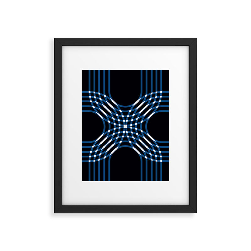 Interwoven - blue Framed Art Print Gallery Image 5