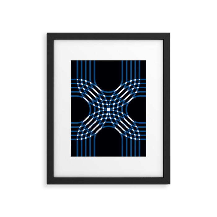 Interwoven - blue Framed Art Print Gallery Image 1