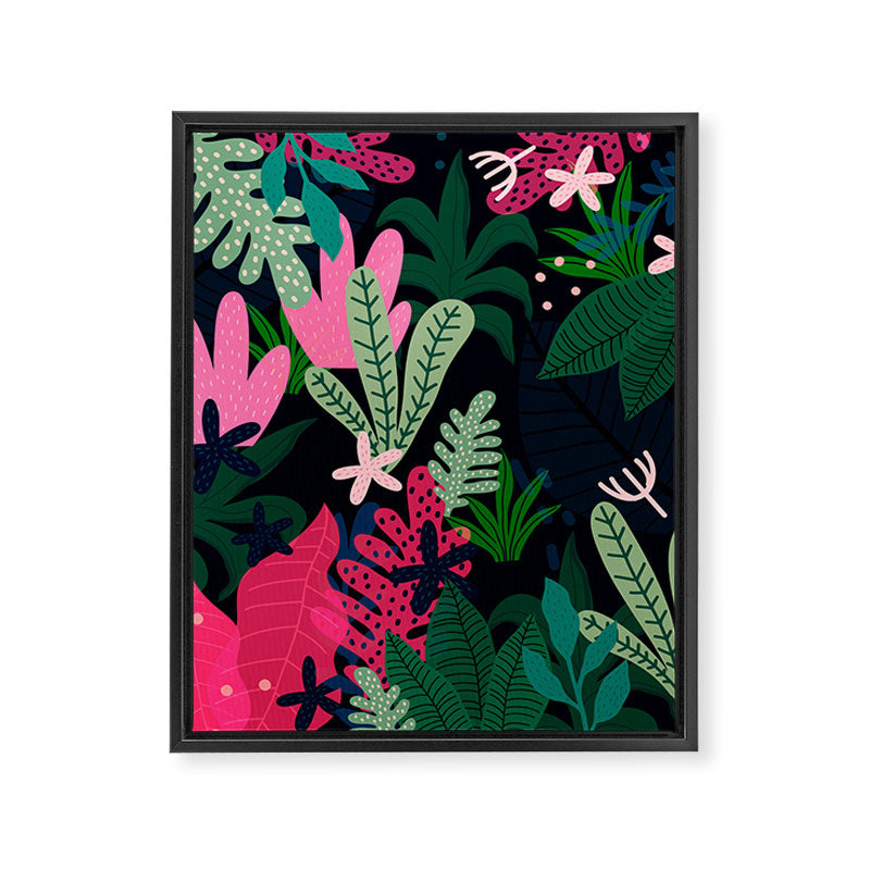 Into the jungle - deep night Framed Canvas Print Gallery Image 6