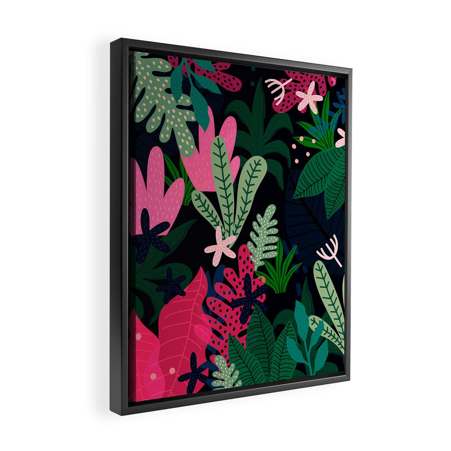 Into the jungle - deep night Framed Canvas Print Gallery Image 2