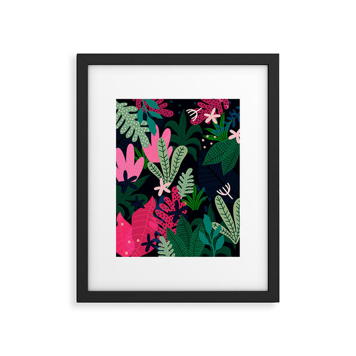 Into the jungle - deep night Framed Art Print Gallery Image 1