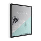 Island vibes retro - Aloha Framed Canvas Print Gallery Image 2