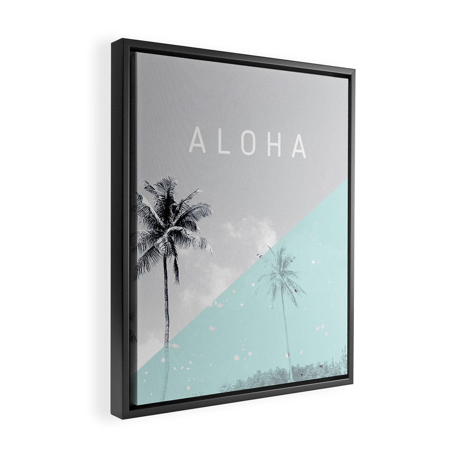 Island vibes retro - Aloha Framed Canvas Print Gallery Image 2