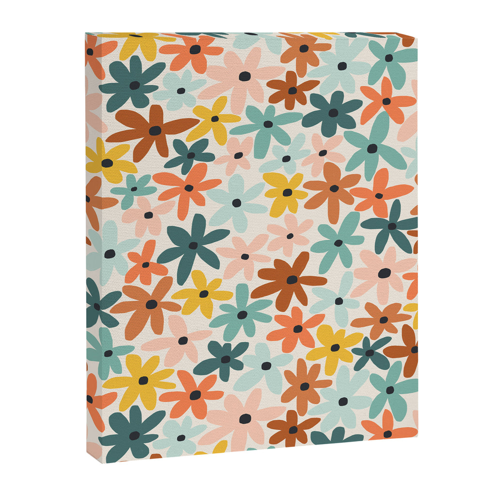 Joyful Flowers - earthy Canvas Print Gallery Image 6