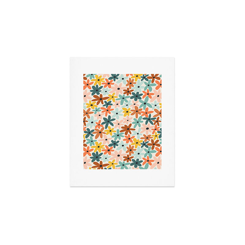 Joyful Flowers - earthy Art Print Gallery Image 1