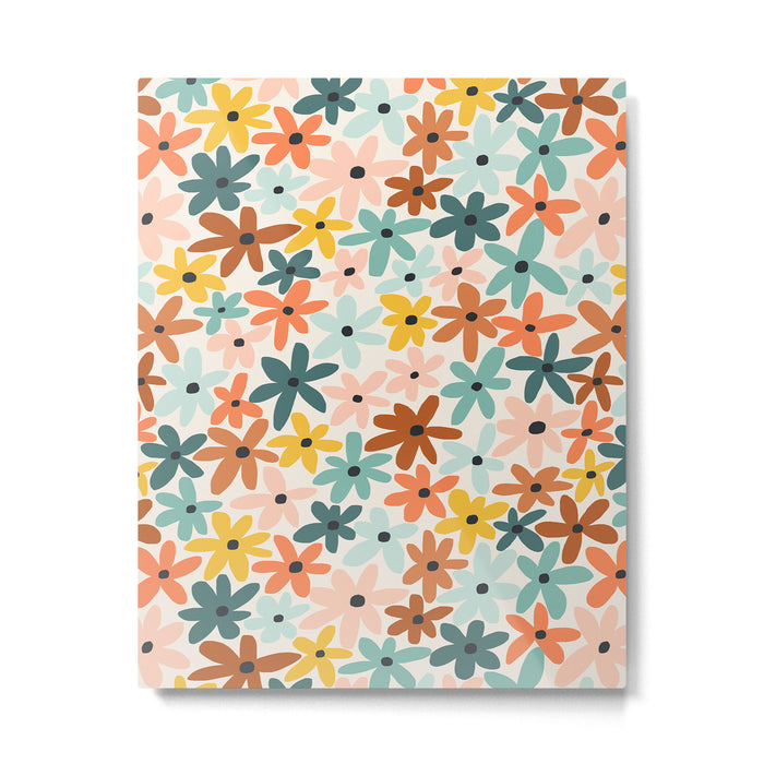 Joyful Flowers - earthy Metal Print Gallery Image 1