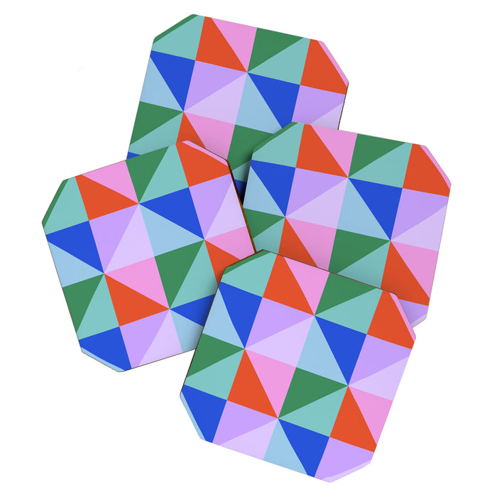 Kaleidoscope - brights Coaster Gallery Image 1
