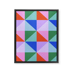 Kaleidoscope - brights Framed Canvas Print Gallery Image 6