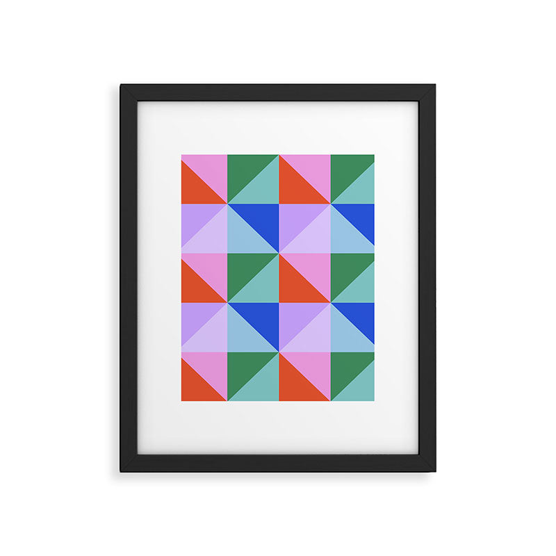 Kaleidoscope - brights Framed Art Print Gallery Image 5