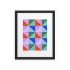 Kaleidoscope - brights Framed Art Print Gallery Image 5