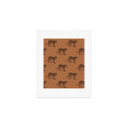 Leopard pattern - terracotta Art Print Gallery Image 1