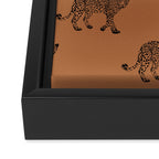 Leopard pattern - terracotta Framed Canvas Print Gallery Image 3