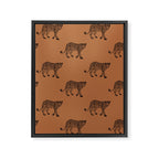 Leopard pattern - terracotta Framed Canvas Print Gallery Image 8
