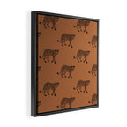 Leopard pattern - terracotta Framed Canvas Print Gallery Image 2