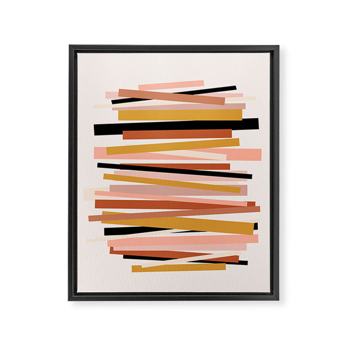 Linear stack Framed Canvas Print Gallery Image 1