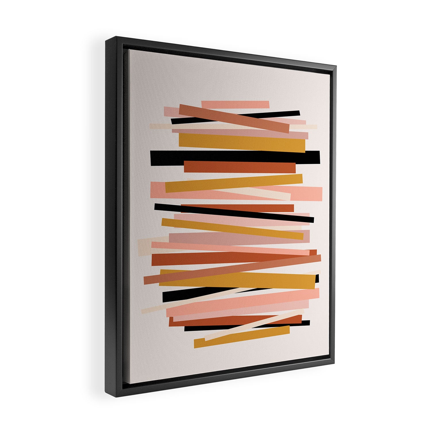 Linear stack Framed Canvas Print Gallery Image 2