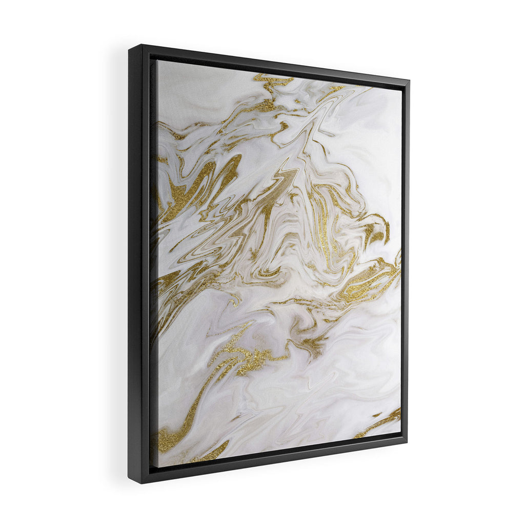 Liquid gold marble II Framed Canvas Print Gallery Image 2