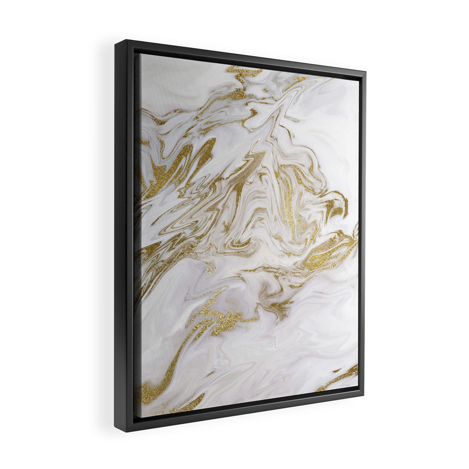 Liquid gold marble II Framed Canvas Print Gallery Image 2