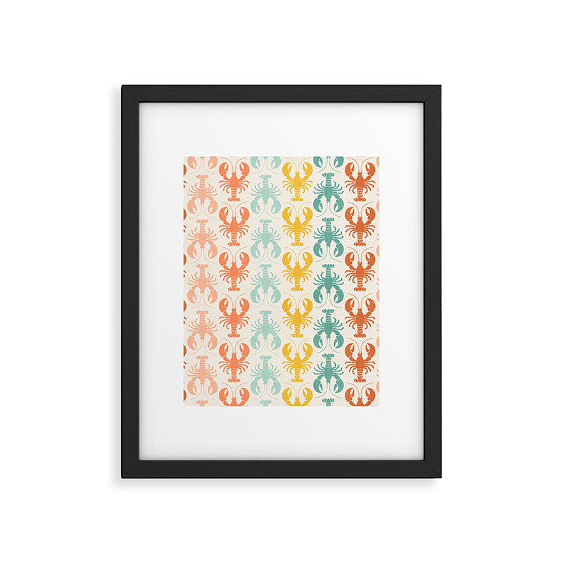 Lobster parade - retro Framed Art Print Gallery Image 5