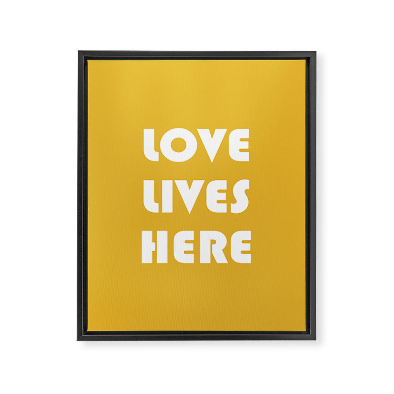 Love Lives Here Framed Canvas Print Gallery Image 6