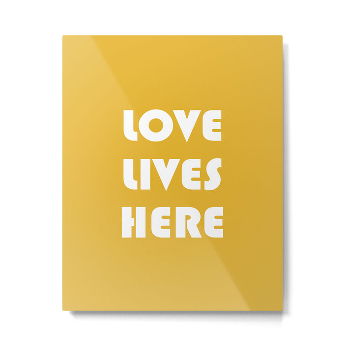 Love Lives Here Metal Print Gallery Image 1